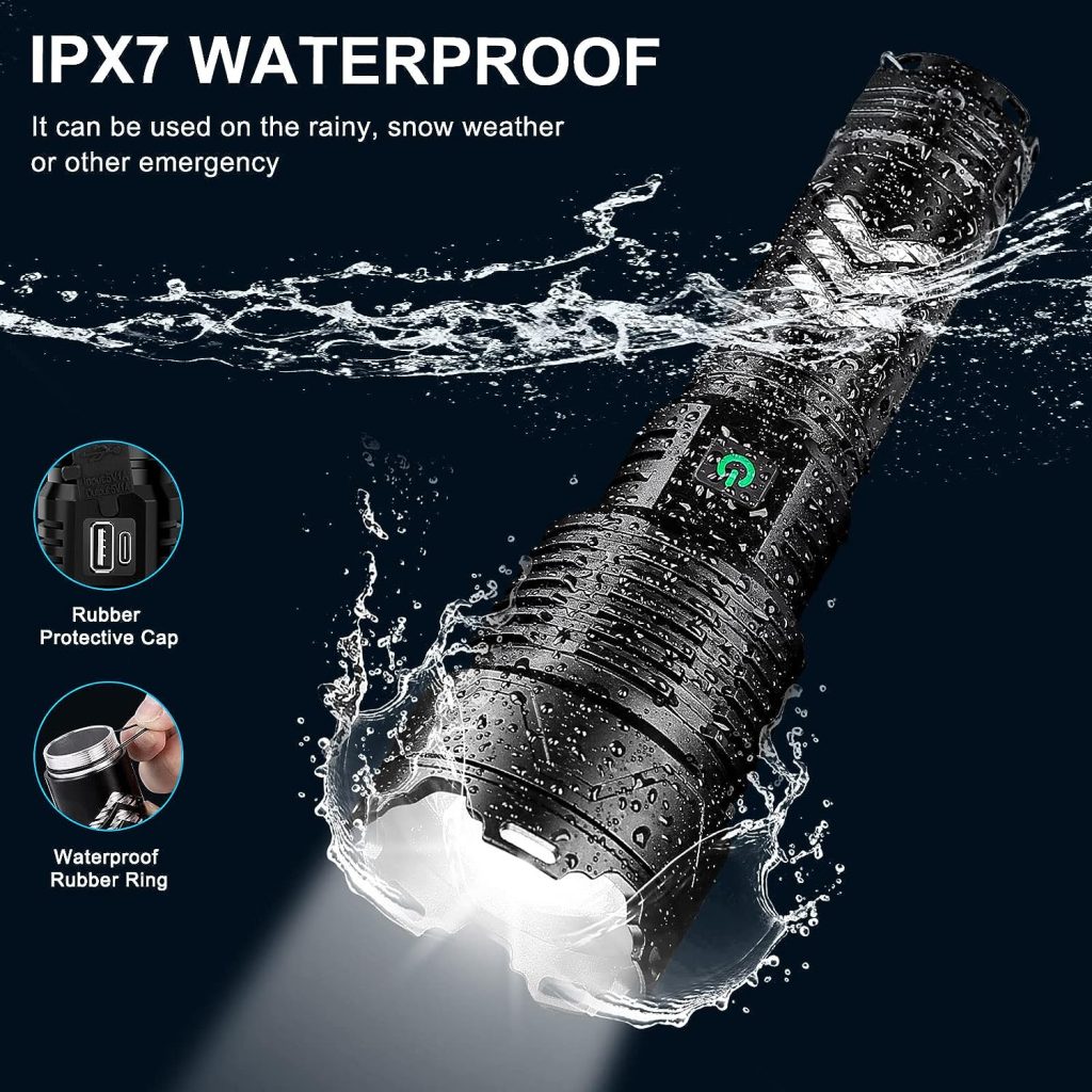 ANKRA Rechargeable Flashlights 180000 High Lumens Zoomable 5 Modes Super Bright IPX7 Waterproof USB-C Charging Tactical Flashlights Powerful Handheld Flashlight for Emergencies Camping ANKRA Rechargeable Flashlights 180000 High Lumens Zoomable 5 Modes Super Bright IPX7 Waterproof USB-C Charging Tactical Flashlights Powerful Handheld Flashlight for Emergencies Camping
