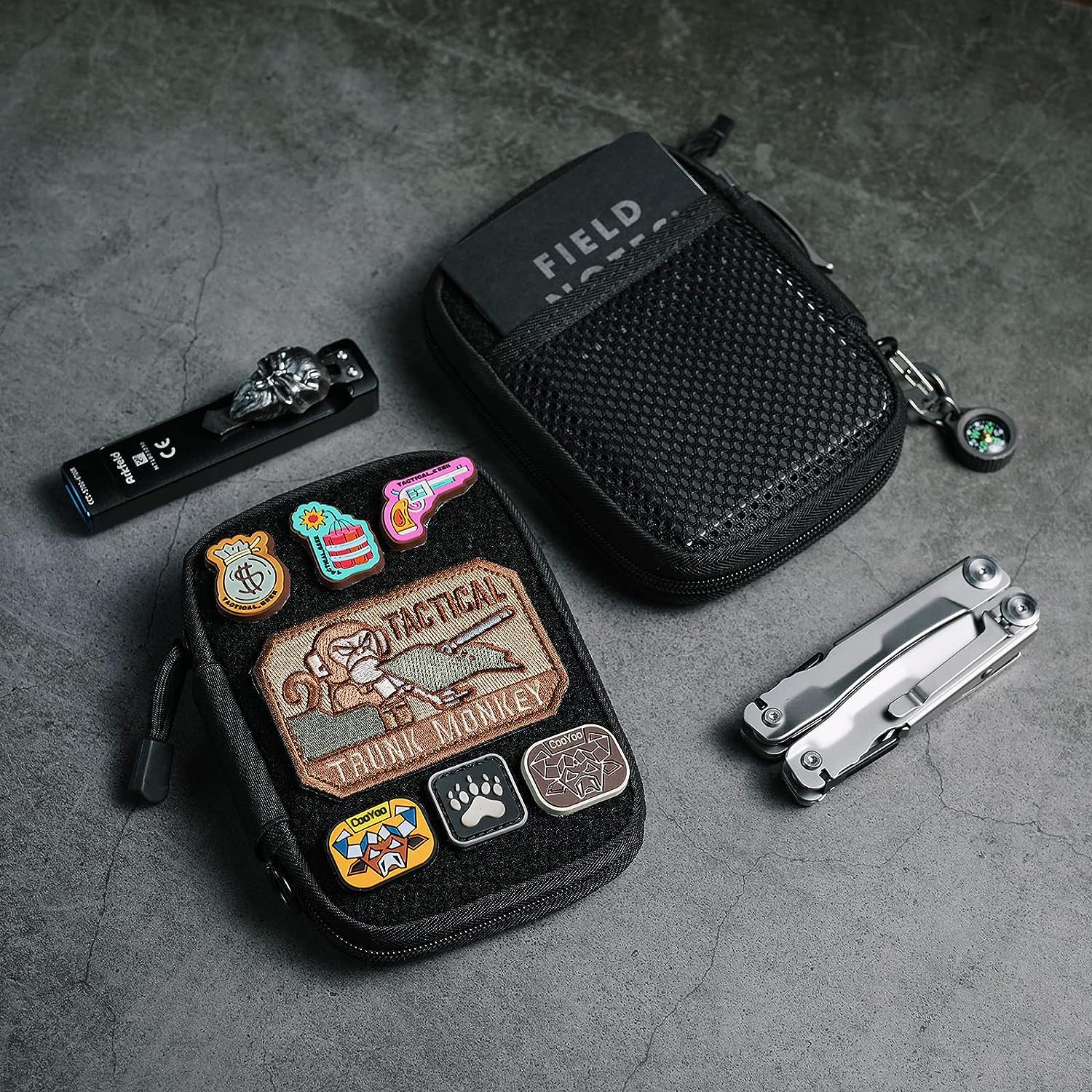EDC Pouch, Pocket Organizer with Velcro, Nylon EDC Pocket Organizer Utility Pouch, Small Tool Pouch for EDC Gears, Mighty Pouch with D-Ring, EDC Pocket Pouch, Multitool Organizer Pouch EDC Pouch, Pocket Organizer with Velcro, Nylon EDC Pocket Organizer Utility Pouch, Small Tool Pouch for EDC Gears, Mighty Pouch with D-Ring, EDC Pocket Pouch, Multitool Organizer Pouch