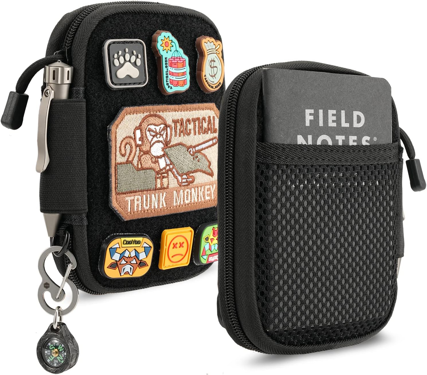 EDC Pouch, Pocket Organizer with Velcro, Nylon EDC Pocket Organizer Utility Pouch, Small Tool Pouch for EDC Gears, Mighty Pouch with D-Ring, EDC Pocket Pouch, Multitool Organizer Pouch EDC Pouch, Pocket Organizer with Velcro, Nylon EDC Pocket Organizer Utility Pouch, Small Tool Pouch for EDC Gears, Mighty Pouch with D-Ring, EDC Pocket Pouch, Multitool Organizer Pouch