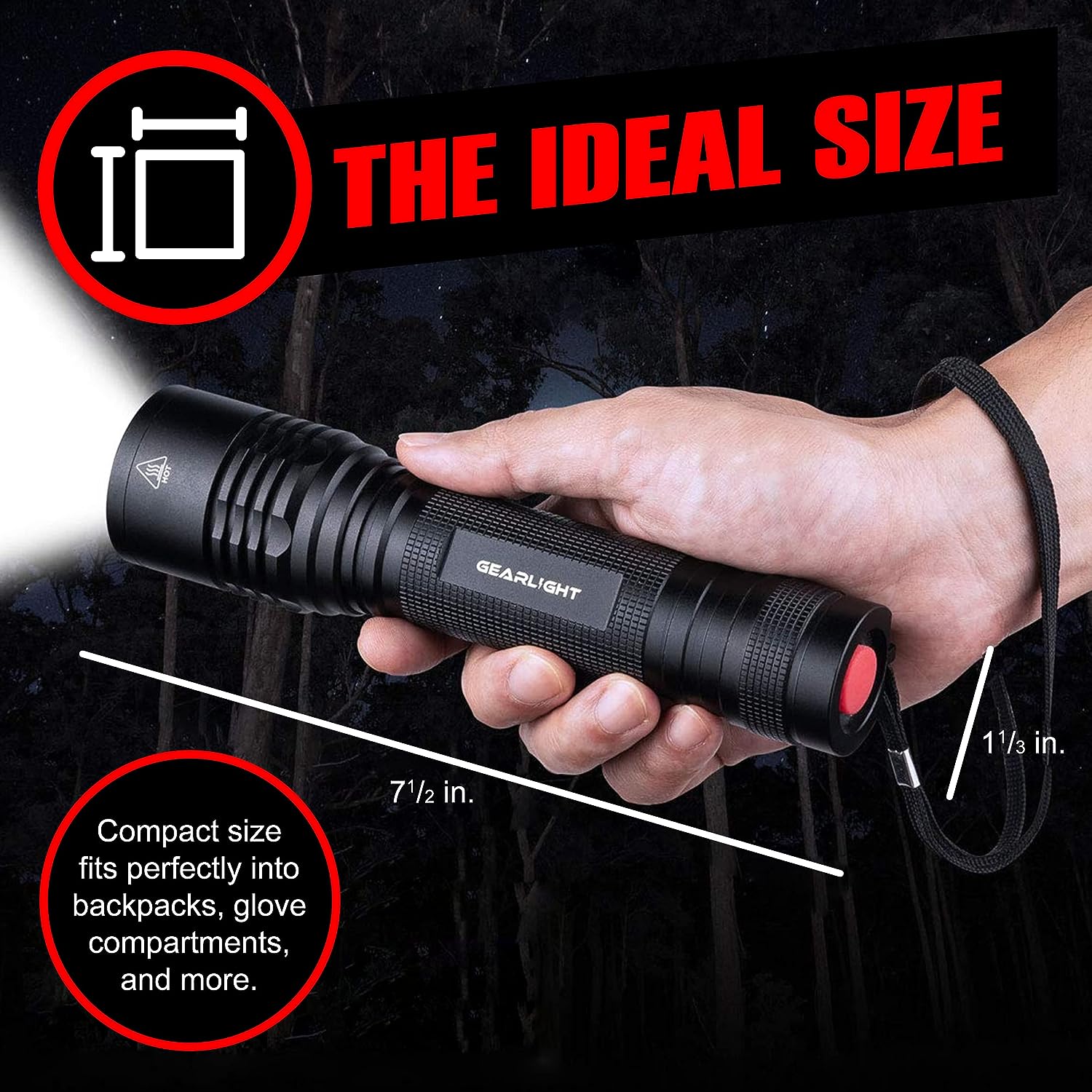 GearLight S2000 LED Flashlight High Lumens - Super Bright, Powerful, Mid-Size Tactical Flashlight for Outdoor Activity Emergency Use GearLight S2000 LED Flashlight High Lumens - Super Bright, Powerful, Mid-Size Tactical Flashlight for Outdoor Activity Emergency Use