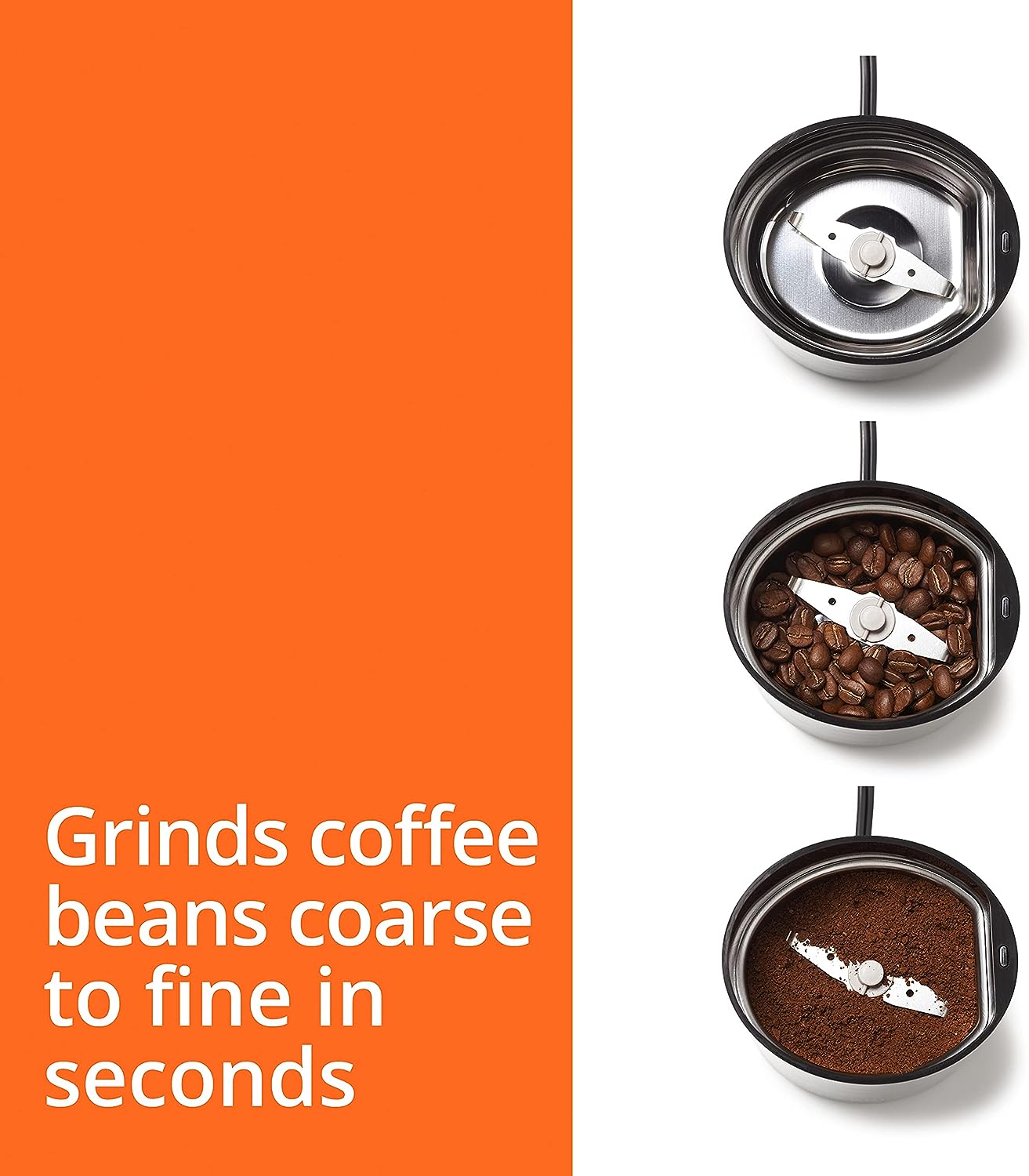Krups One-Touch Stainless Steel Coffee and Spice Grinder 12 Cup Easy to Use, One Touch Operation 200 Watts Coffee, Espresso, French Press, Pour Over, Spices, Dry Herbs, Nuts Silver Krups One-Touch Stainless Steel Coffee and Spice Grinder 12 Cup Easy to Use, One Touch Operation 200 Watts Coffee, Espresso, French Press, Pour Over, Spices, Dry Herbs, Nuts Silver