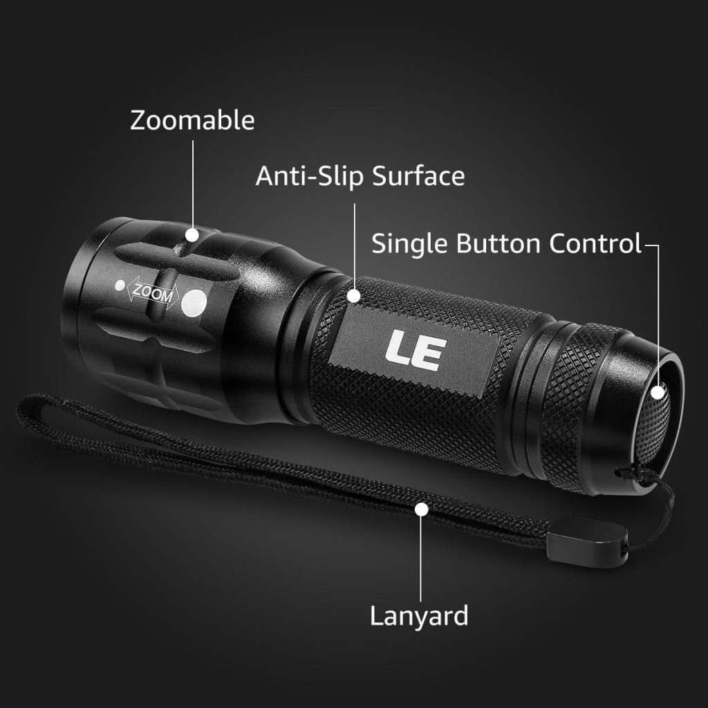 Lighting EVER LED Flashlights High Lumens, Small Flashlight, Zoomable, Waterproof, Adjustable Brightness Flash Light for Outdoor, Emergency, Camping, AAA Batteries Included, 2 Pack Lighting EVER LED Flashlights High Lumens, Small Flashlight, Zoomable, Waterproof, Adjustable Brightness Flash Light for Outdoor, Emergency, Camping, AAA Batteries Included, 2 Pack