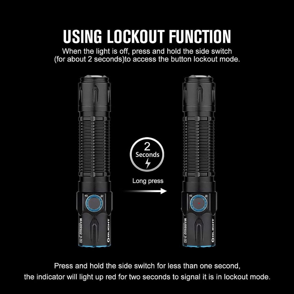 OLIGHT Warrior 3S 2300 Lumens Rechargeable Tactical Flashlight, Compact Dual-Switches LED Bright Light with Proximity Sensor, Powered by Customized Battery for Emergency, EDC and Searching (Black) OLIGHT Warrior 3S 2300 Lumens Rechargeable Tactical Flashlight, Compact Dual-Switches LED Bright Light with Proximity Sensor, Powered by Customized Battery for Emergency, EDC and Searching (Black)