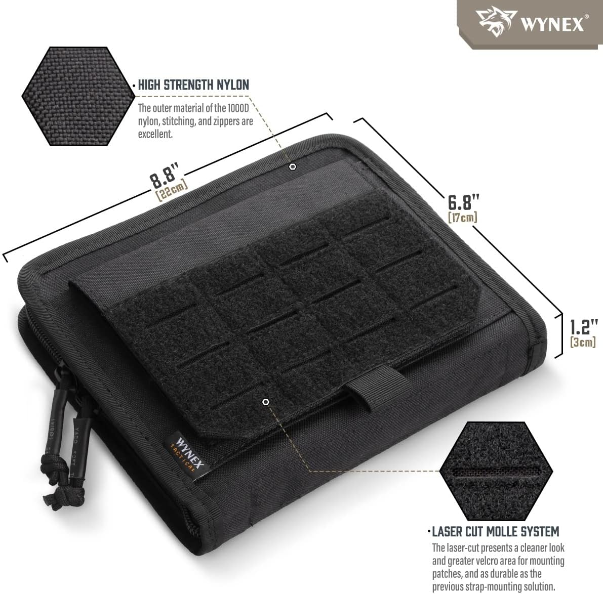 WYNEX Tactical Folding Admin Pouch, Molle Tool Bag of Laser-Cut Design, Utility Organizer EDC Medical Bag Modular Pouches Tactical Attachment Waist Pouch Include U.S Patch WYNEX Tactical Folding Admin Pouch, Molle Tool Bag of Laser-Cut Design, Utility Organizer EDC Medical Bag Modular Pouches Tactical Attachment Waist Pouch Include U.S Patch